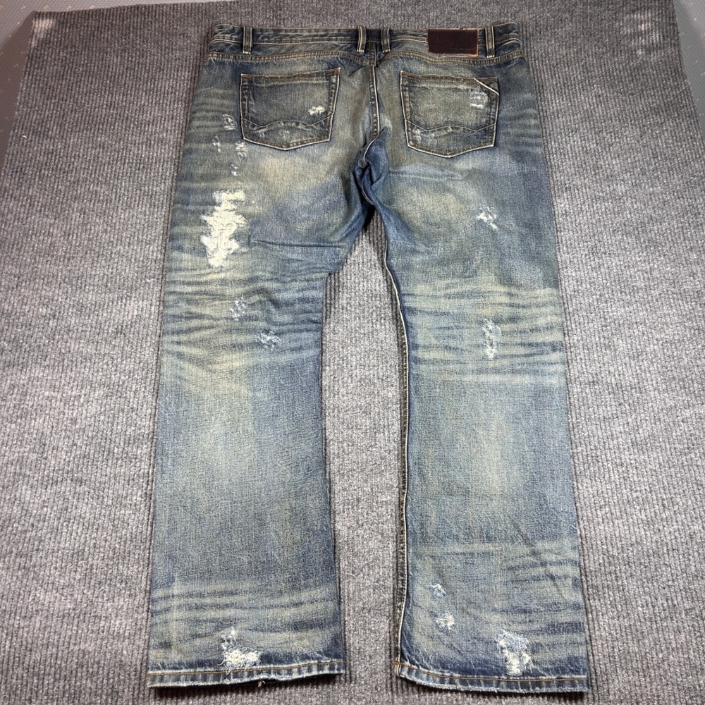 Cult of Individuality Jeans Men's 44x34 Japanese Selvedge Denim Distressed Blue